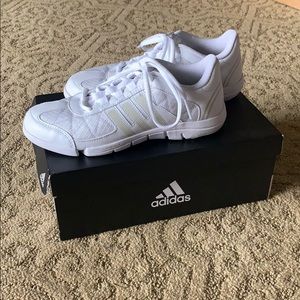 White adidas cheer shoes